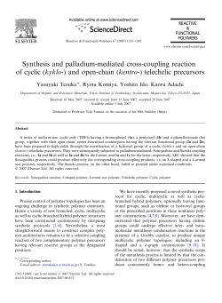 Synthesis and palladium-mediated cross