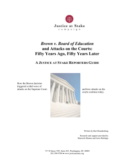 Brown v. Board of Education, and Attacks on the