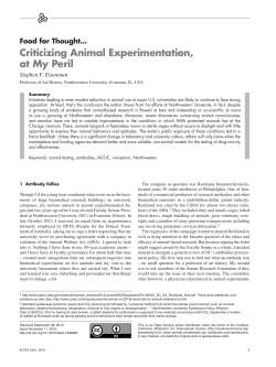 Criticizing Animal Experimentation, at My Peril