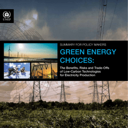 green energy choices - International Resource Panel