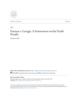 Furman v. Georgia: A Postmortem on the Death