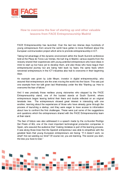 How to overcome the fear of starting up and other valuable lessons