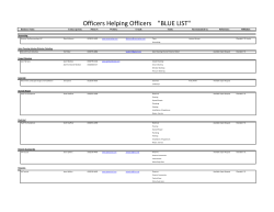 Officers Helping Officers "BLUE LIST"