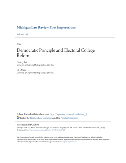 Democratic Principle and Electoral College Reform
