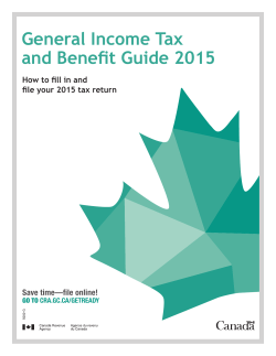 General T1 Tax Guide 2016