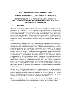 1 DRAFT: English version, Original Submitted in Spanish BRIEF OF