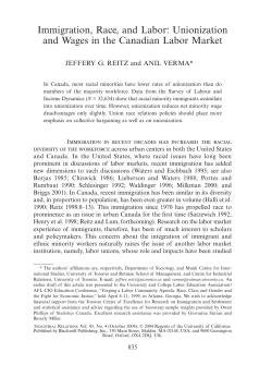 Immigration, Race, and Labor: Unionization and Wages in the