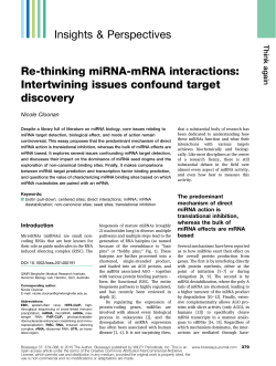 Re-thinking miRNA-mRNA interactions: Intertwining issues
