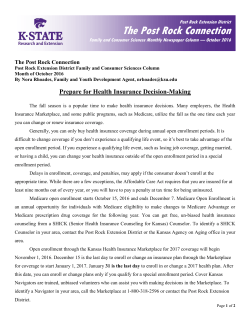 October- Prepare for Health Insurance Decision-Making
