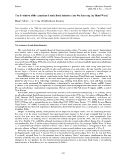 The Evolution of the American Comic Book Industry: Are We