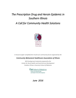 The Prescription Drug and Heroin Epidemic in Southern Illinois A