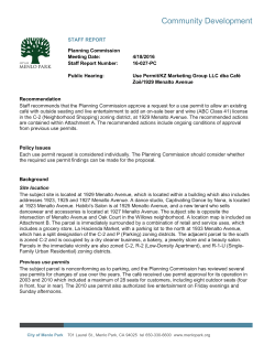 applicant - City of Menlo Park