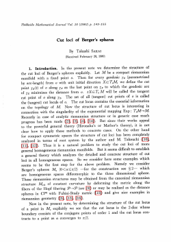 Cut loci of Berger`s spheres - Hokkaido Mathematical Journal