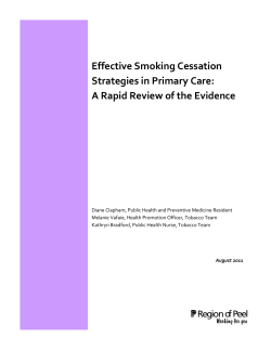 Effective Smoking Cessation Strategies in Primary
