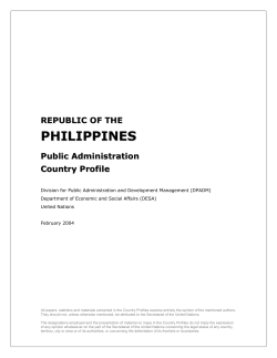 Philippines Public Administration Profile