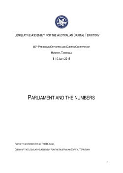 Parliament and the numbers