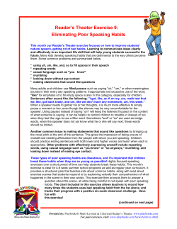 Help Your Students Eliminate Poor Speaking Habits Over the Summer