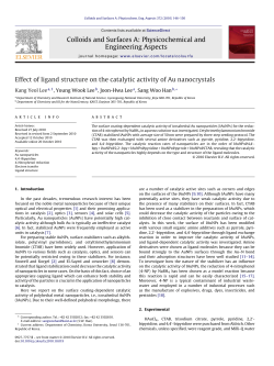 Effect of ligand structure on the catalytic activity of Au nanocrystals