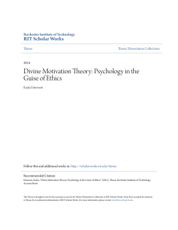 Divine Motivation Theory: Psychology in the
