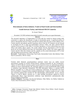 Determinants of Intra-Industry Trade in Final Goods and