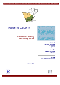 Evaluation of Borrowing and Lending in Rand