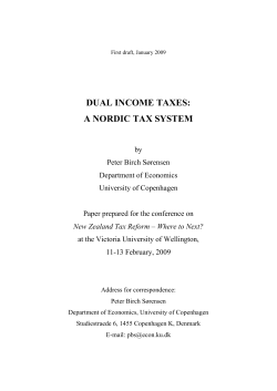 dual income taxes: a nordic tax system