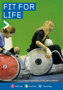 A guide for Adults with A spinAl Cord impAirment