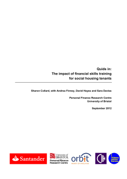 Quids In: The Impact Of Financial Skills Training For Social Housing
