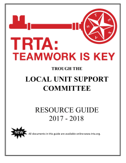 local unit support committee resource guide