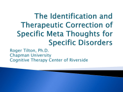 Tilton 406 - Anxiety and Depression Association of America, ADAA