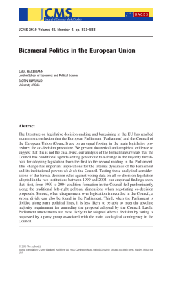 Bicameral Politics in the European Union