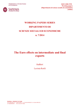 The Euro effects on intermediate and final exports