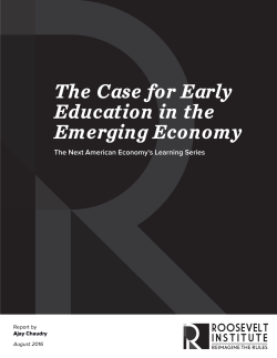 The Case for Early Education in the Emerging Economy