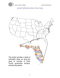 General Information - Citrus County Board of County Commissioners