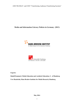 Media and Information Literacy Policies in Germany (2013)