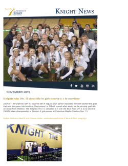knight news - Archbishop Hoban High School