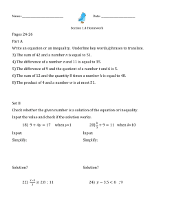 1.4 Homework - Mrs. Ann Kirby
