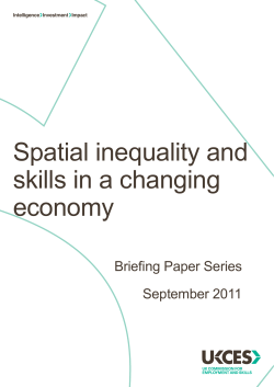 Spatial inequality and skills in a changing economy