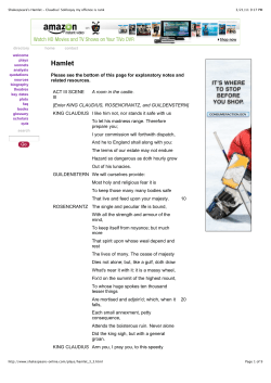 Shakespeare`s Hamlet - Claudius` Soliloquy my offence