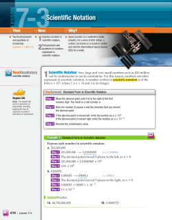 Scientific Notation