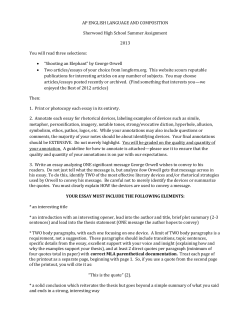 AP ENGLISH LANGUAGE AND COMPOSITION Sherwood High