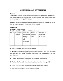 omission and repetition - Earth Science Activities