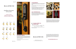 installation instructions - Wolfe`s Baldwin Brass Center