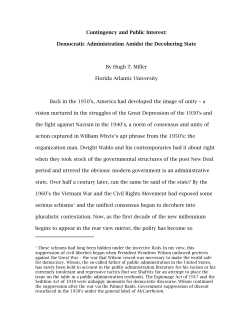 Democratic Administration Amidst the