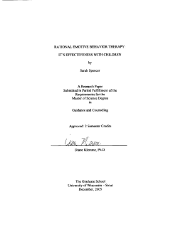 RATIONAL EMOTIVE BEHAVIOR THERAPY