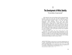 The Development of White Identity