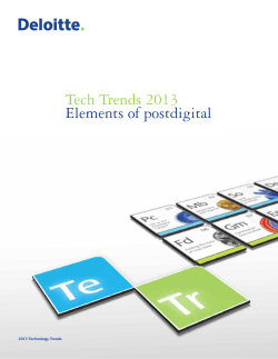 Tech Trends 2013 Elements of postdigital