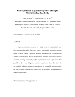 Non-equilibrium Magnetic Properties of Single Crystalline La0.7Ca0