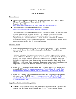 Matilda Calcote - McLean County Museum of History