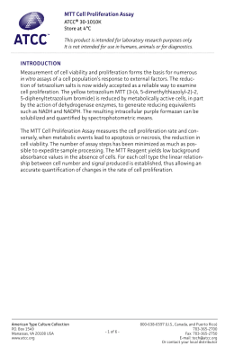 MTT Cell Proliferation Assay
